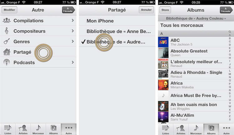iPhone - iPad • Accédez à votre bibliothèque iTunes