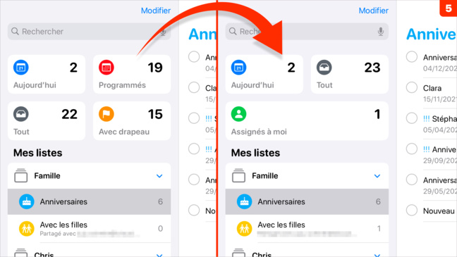 iOS 14 • Réordonner les listes intelligentes de Rappels iOS 14 • Réordonner les listes intelligentes de Rappels