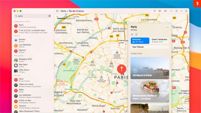 macOS 11 • Créer un guide touristique personnel avec Plans macOS 11 • Créer un guide touristique personnel avec Plans