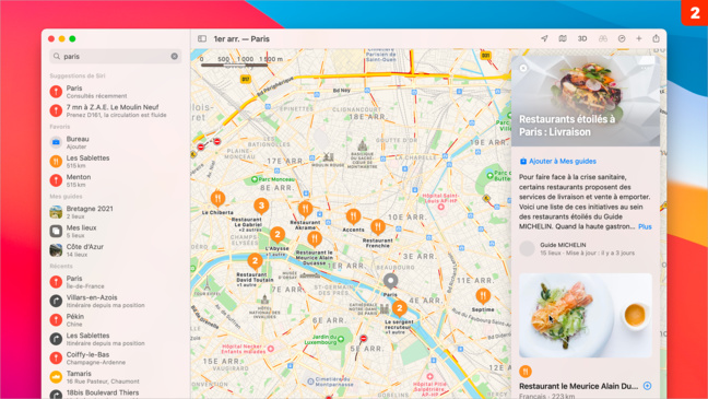 macOS 11 • Créer un guide touristique personnel avec Plans