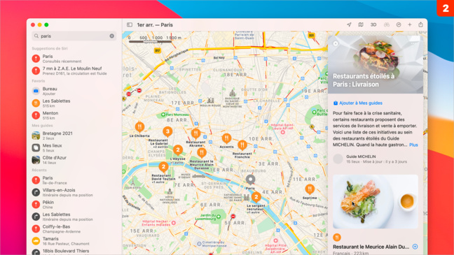 macOS 11 • Créer un guide touristique personnel avec Plans macOS 11 • Créer un guide touristique personnel avec Plans