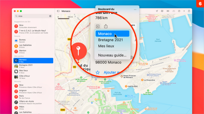 macOS 11 • Créer un guide touristique personnel avec Plans