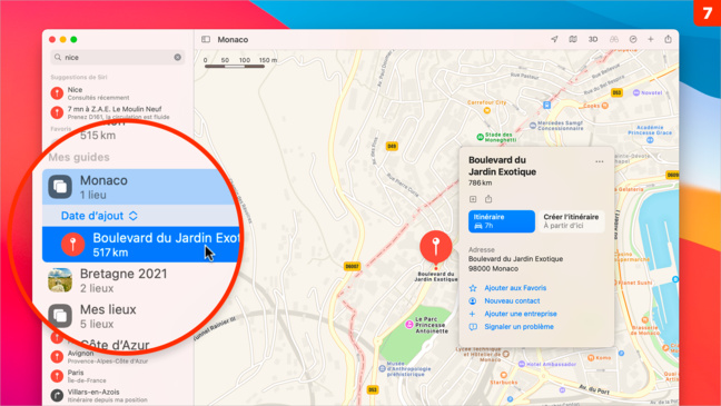 macOS 11 • Créer un guide touristique personnel avec Plans macOS 11 • Créer un guide touristique personnel avec Plans