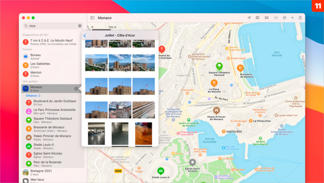 macOS 11 • Créer un guide touristique personnel avec Plans macOS 11 • Créer un guide touristique personnel avec Plans