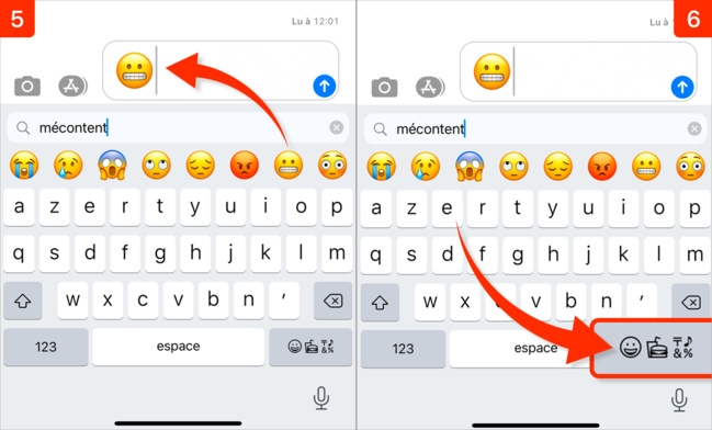iOS 14 • Rechercher rapidement un emoji dans le clavier