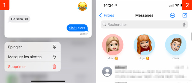 iOS 14 • Épingler et organiser les conversations dans Messages iOS 14 • Épingler et organiser les conversations dans Messages