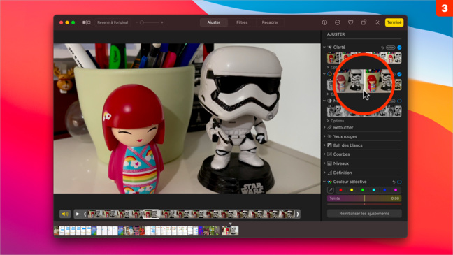 macOS 11 • Retoucher et recadrer une vidéo depuis Photos