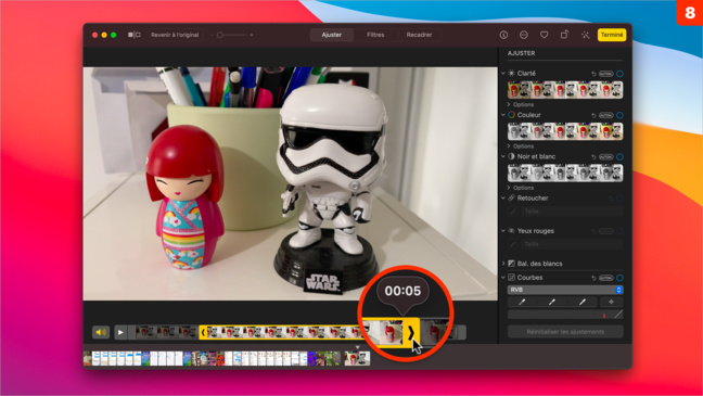 macOS 11 • Retoucher et recadrer une vidéo depuis Photos macOS 11 • Retoucher et recadrer une vidéo depuis Photos