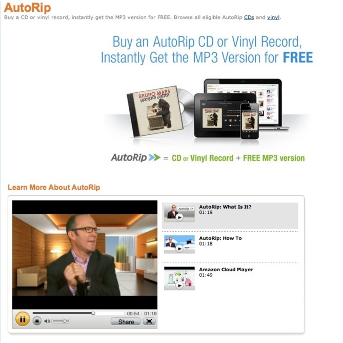 Amazon veut relancer la vente de CD audio et présente AutoRip