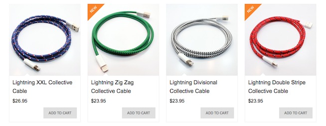 Des câbles pour iPhone et iPad multicolores