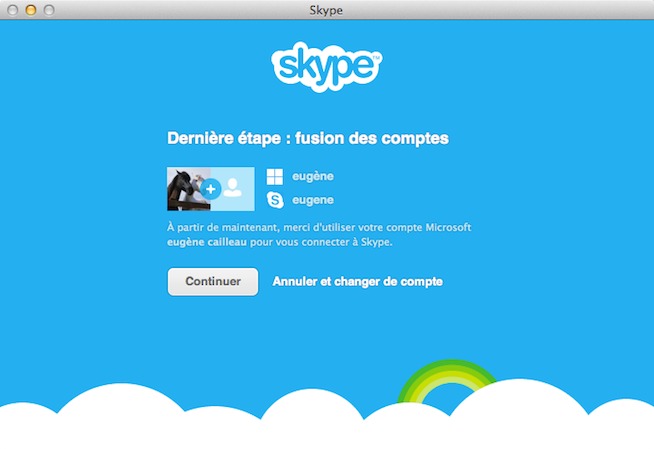 Réunir ses comptes Messenger et Skype