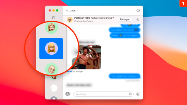 macOS • Créer un memoji depuis l'application Messages