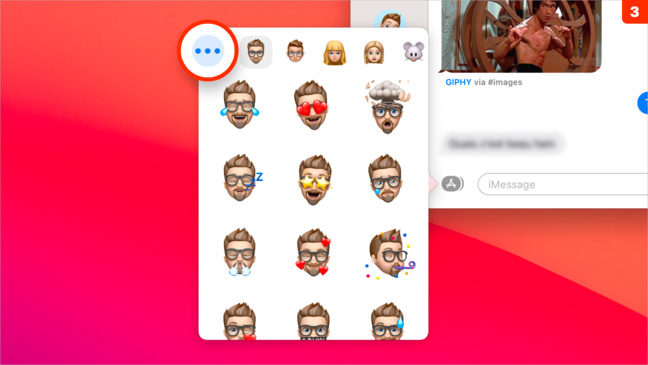 macOS • Créer un memoji depuis l'application Messages macOS • Créer un memoji depuis l'application Messages
