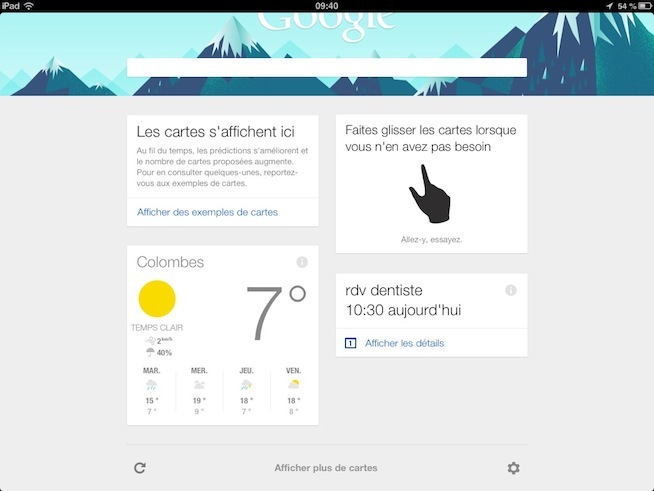 Des informations contextuelles avec Google Now