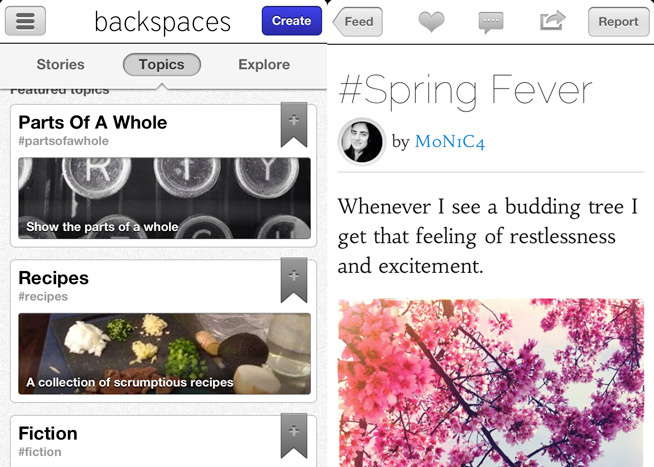 Composez vos histoires avec Backspaces