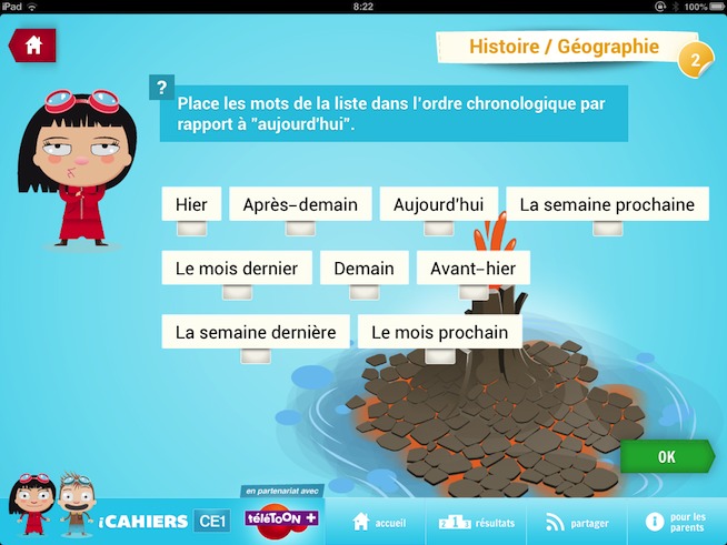 Révisions dans la bonne humeur sur iPad