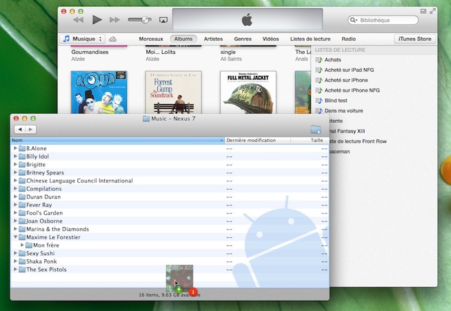 Synchronisez votre musique entre iTunes et Android