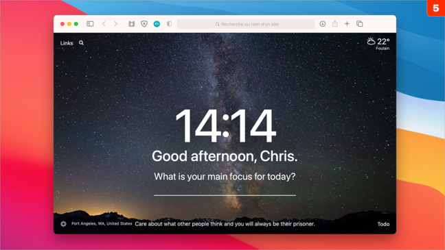 macOS • Personnalisez la page d'accueil de Safari avec un outil gratuit macOS • Personnalisez la page d'accueil de Safari avec un outil gratuit
