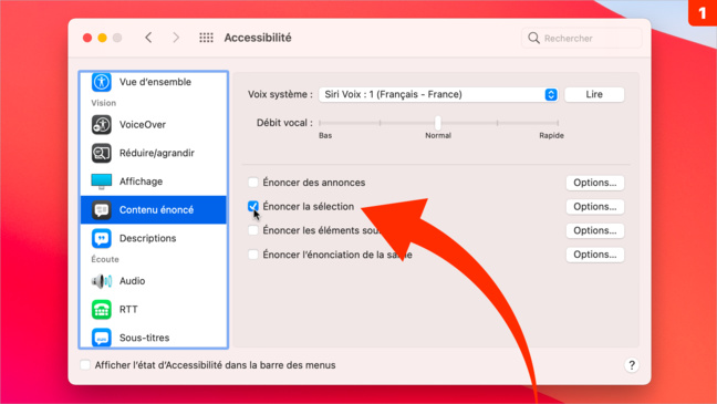 Accessibilité • Faites lire le contenu à l'écran par votre Mac Accessibilité • Faites lire le contenu à l'écran par votre Mac