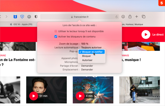 macOS • Ajustez les réglages de chaque site web visité avec Safari macOS • Ajustez les réglages de chaque site web visité avec Safari