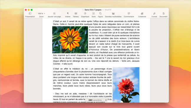 Pages • Intégrez une photo en l’habillant avec un texte Pages • Intégrez une photo en l’habillant avec un texte