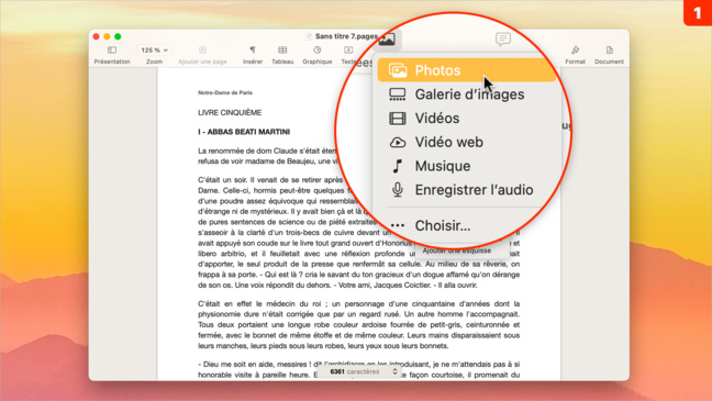 Pages • Intégrez une photo en l’habillant avec un texte Pages • Intégrez une photo en l’habillant avec un texte