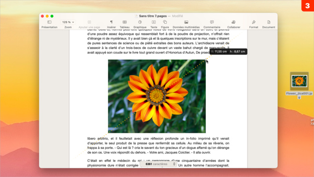 Pages • Intégrez une photo en l’habillant avec un texte Pages • Intégrez une photo en l’habillant avec un texte