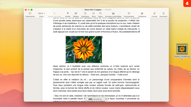 Pages • Intégrez une photo en l’habillant avec un texte Pages • Intégrez une photo en l’habillant avec un texte