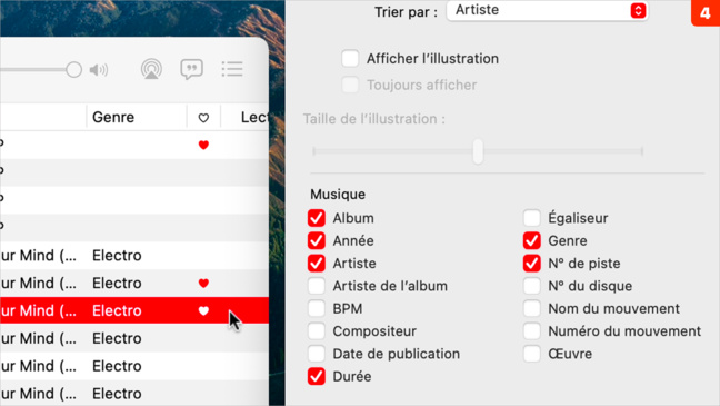 macOS • Organisez les titres de votre bibliothèque musicale macOS • Organisez les titres de votre bibliothèque musicale