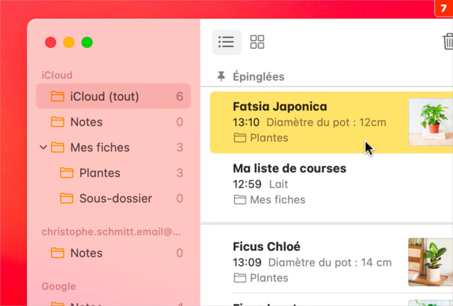 macOS • Classez et organisez l’ensemble de vos notes macOS • Classez et organisez l’ensemble de vos notes