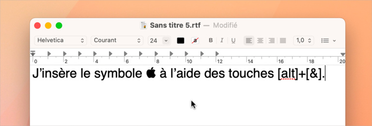 macOS • Comment insérer le symbole  dans un texte ?