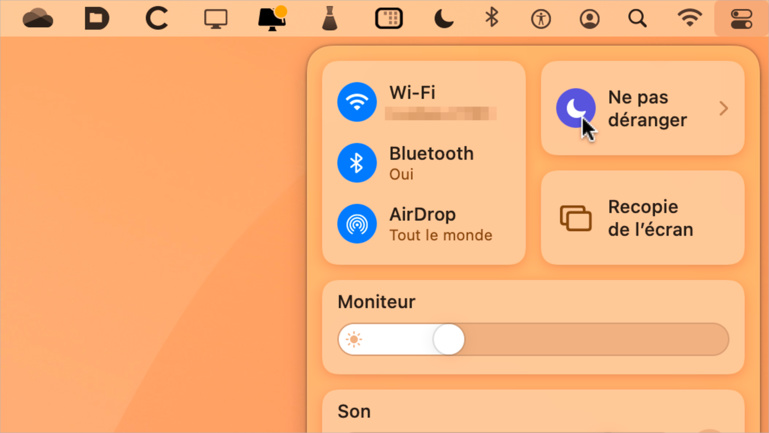 macOS • Activez rapidement le mode Ne pas déranger pour être tranquille
