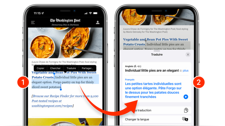 iOS 15 • Traduisez n’importe quel texte dans Safari