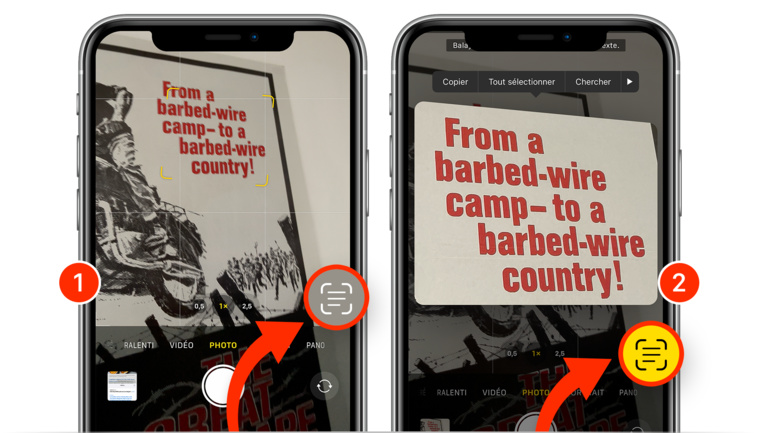 iOS 15 • Copiez du texte figurant sur une photo… avant de la prendre