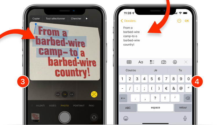 iOS 15 • Copiez du texte figurant sur une photo… avant de la prendre