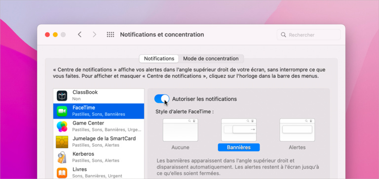 macOS • Désactivez les notifications d'une application pour gagner en tranquillité