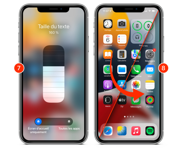 iOS • Changez la taille du texte de l'interface dans une seule application iOS • Changez la taille du texte de l'interface dans une seule application