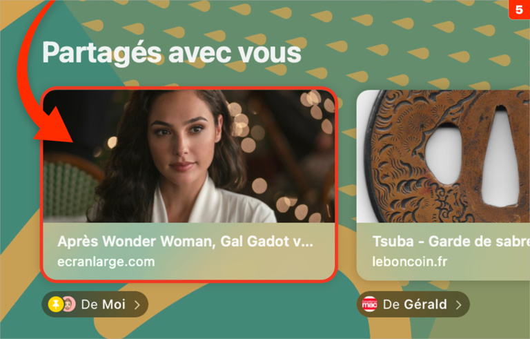 iOS • Marquez les contenus intéressants reçus par message