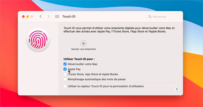 macOS • Utilisez Touch ID pour autoriser des opérations sécurisées macOS • Utilisez Touch ID pour autoriser des opérations sécurisées