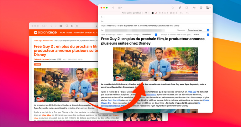 macOS • Envoyez une page web par mail… d'un clic !