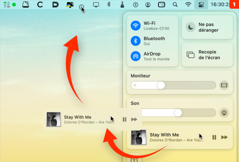 macOS • Contrôlez toute votre musique depuis la barre des menus