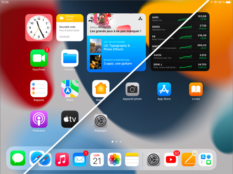 iPad • Agrandissez les icônes de l'écran d'accueil pour y voir plus clair iPad • Agrandissez les icônes de l'écran d'accueil pour y voir plus clair