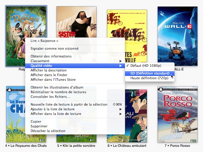 iPad / iPhone : Comment synchroniser la version SD d'un film acheté sur l'iTunes Store ?