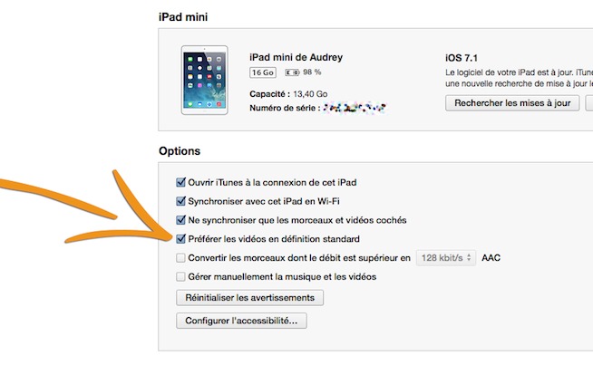 iPad / iPhone : Comment synchroniser la version SD d'un film acheté sur l'iTunes Store ?