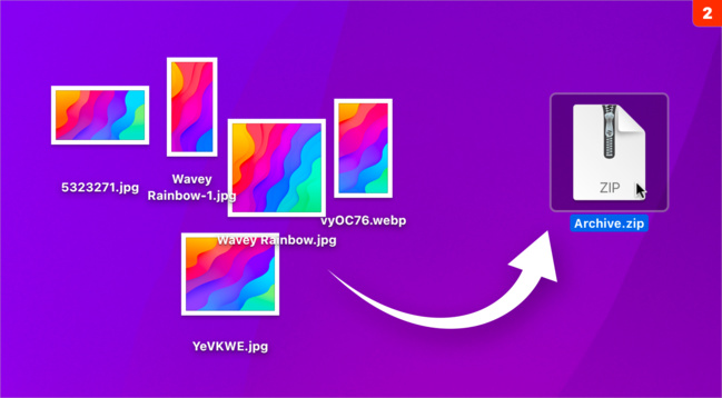 macOS • Compressez plusieurs fichiers au format ZIP d'un clic !