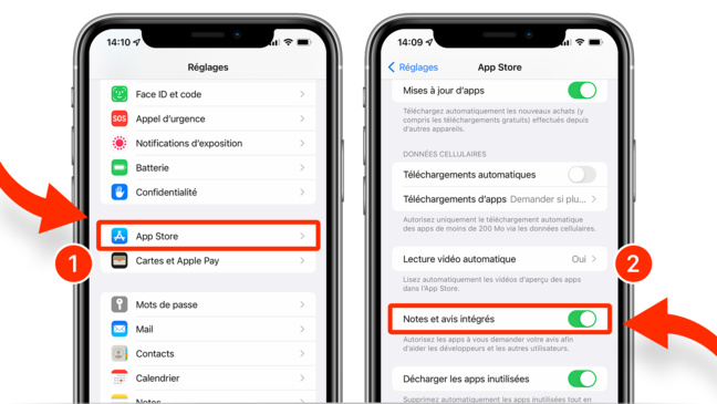 iOS • Évitez les invitations à noter une application