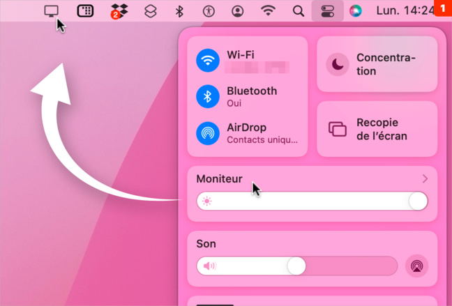 macOS • Basculez entre les modes sombre et clair d'un clic sans aucun outil