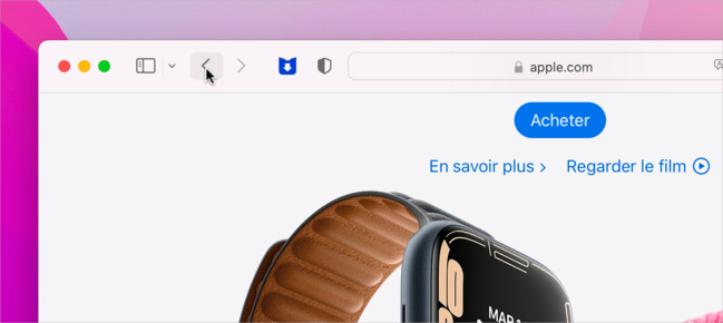 Safari • Revenez rapidement en arrière dans votre navigation