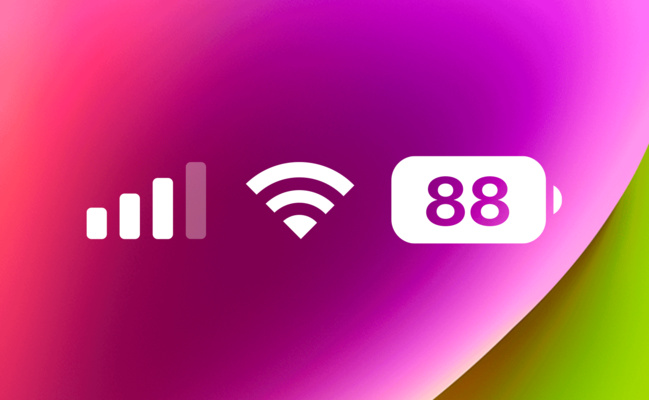 iOS 16 • Affichez le pourcentage de batterie en haut de l'écran