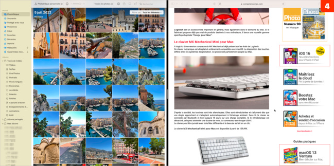 macOS • Comment travailler en affichant deux fenêtres à la fois en plein écran macOS • Comment travailler en affichant deux fenêtres à la fois en plein écran